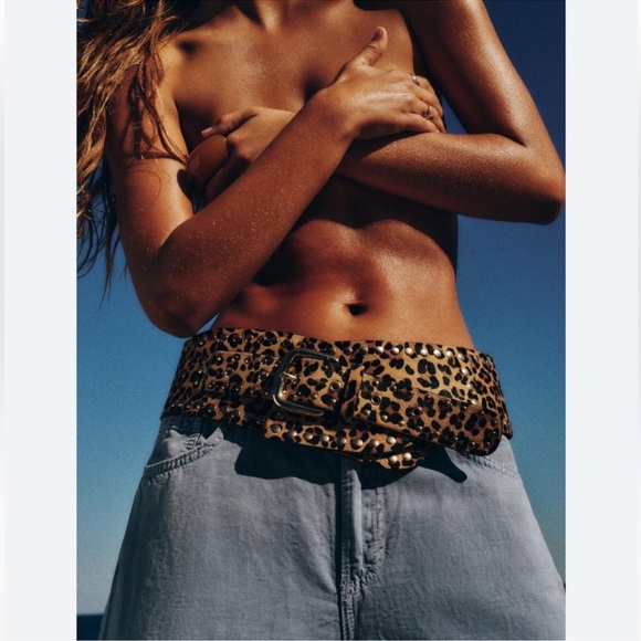 leopard print corset belt